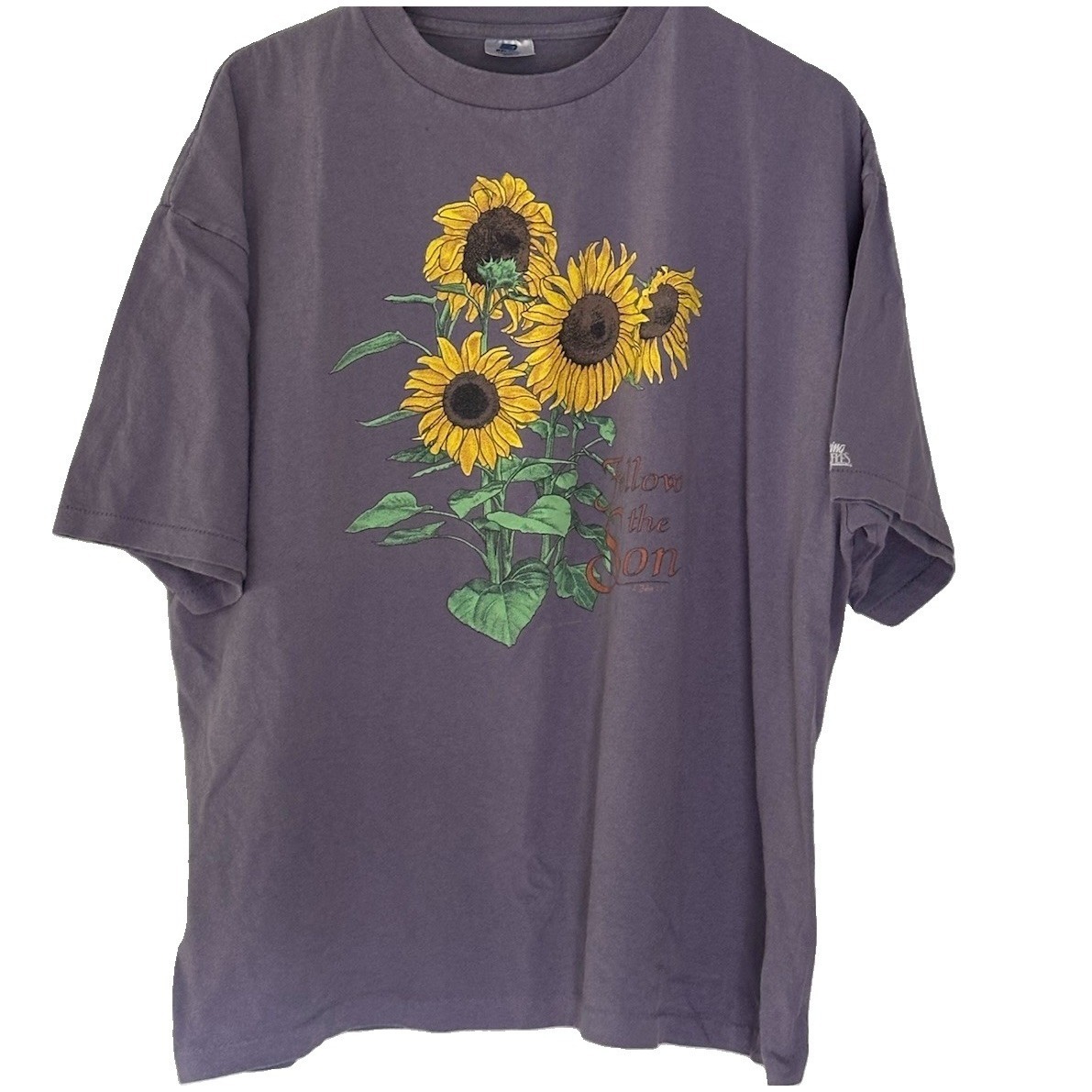 Vintage 90s Christian Living Epistles T-Shirt Mens Xxl Follow The Son Sunflowers